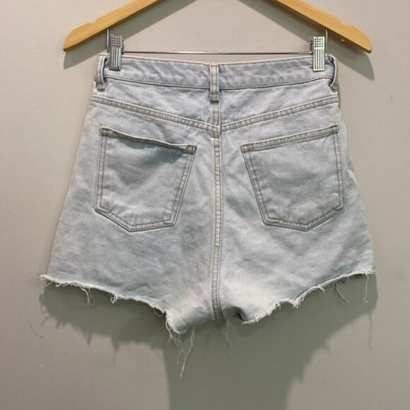Oak & Fort Blue High Rise Cut off Jean shorts Size small - Picture 6 of 12